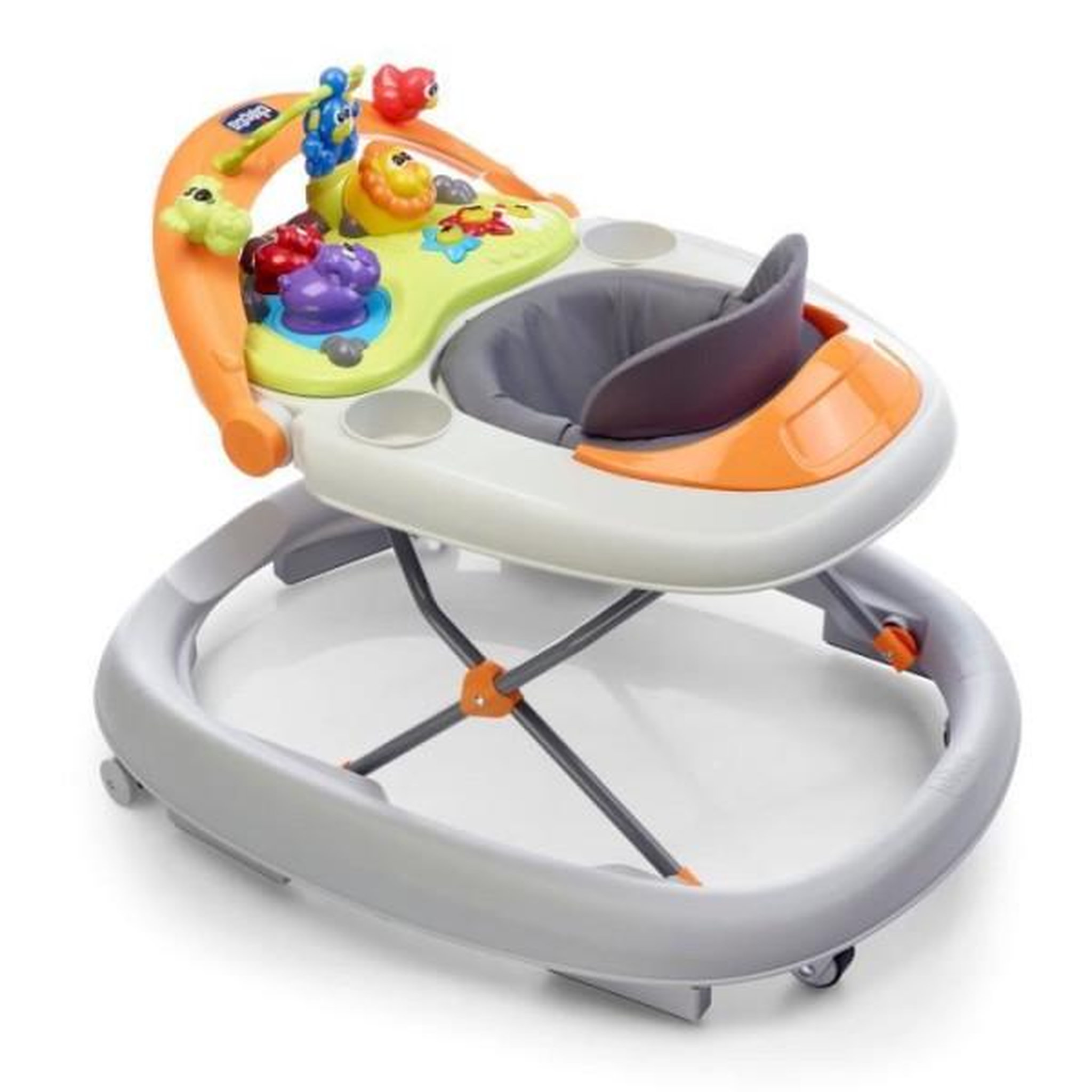 Voir la diapositive 2 : CHICCO Trotteur Walky Talky Grey - Sons et Lumieres - 4 roues - 6 freins - CHICCO