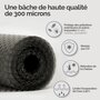 Voir la diapositive 4 : LINXOR Bâche à bulles sur mesure pour piscine - 300 microns - Gris