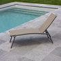Voir la diapositive 1 : GARDEN STAR Bain de soleil multi-positions - Textilène et acier -  taupe