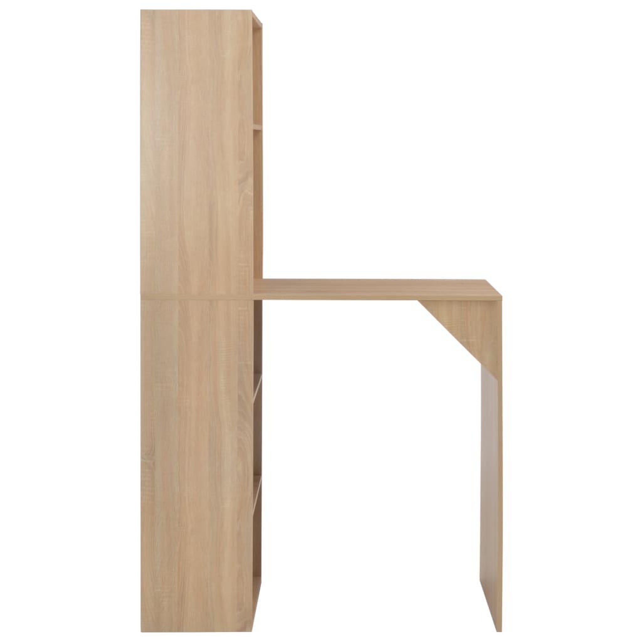 Voir la diapositive 2 : VIDAXL Table de bar avec armoire Chene 115x59x200 cm