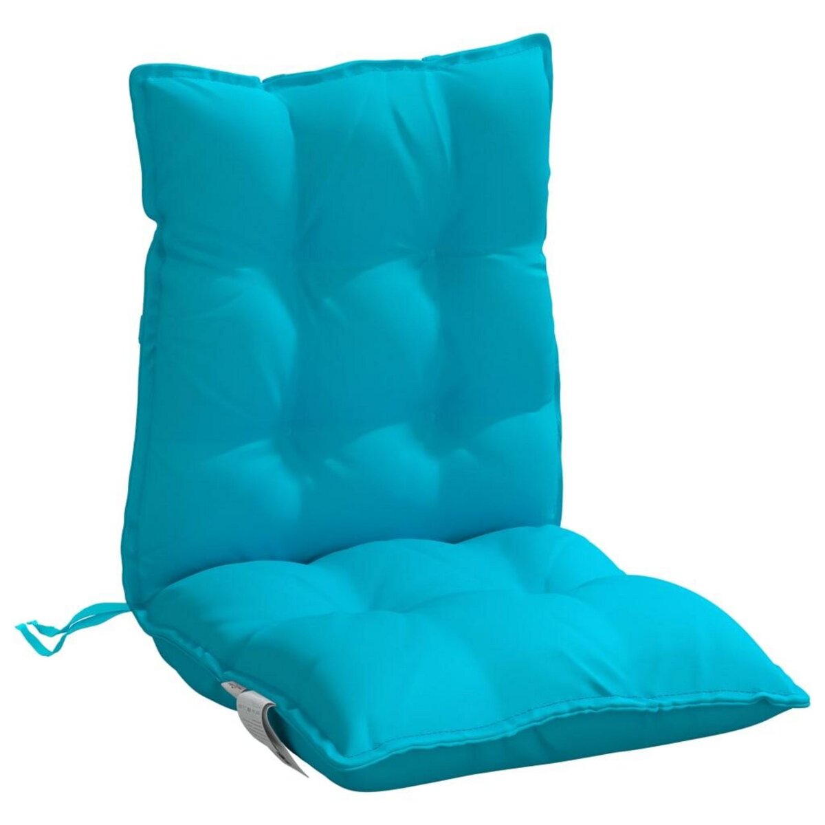 VIDAXL Coussins de chaise a dossier bas lot de 4 turquoise