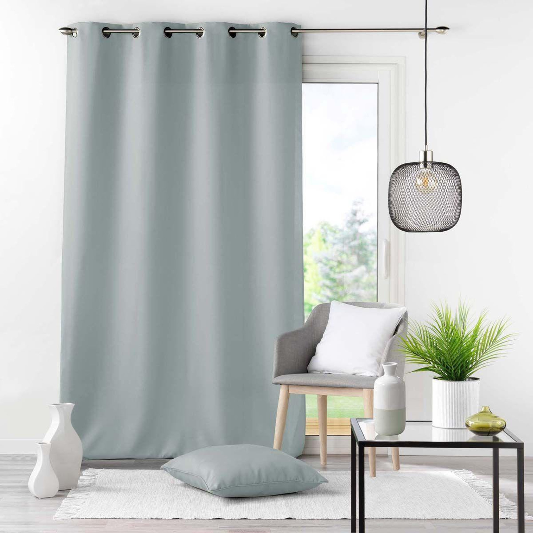 Voir la diapositive 2 : Douceur d'Intérieur Coussin déco  essentiel  40x40cm gris