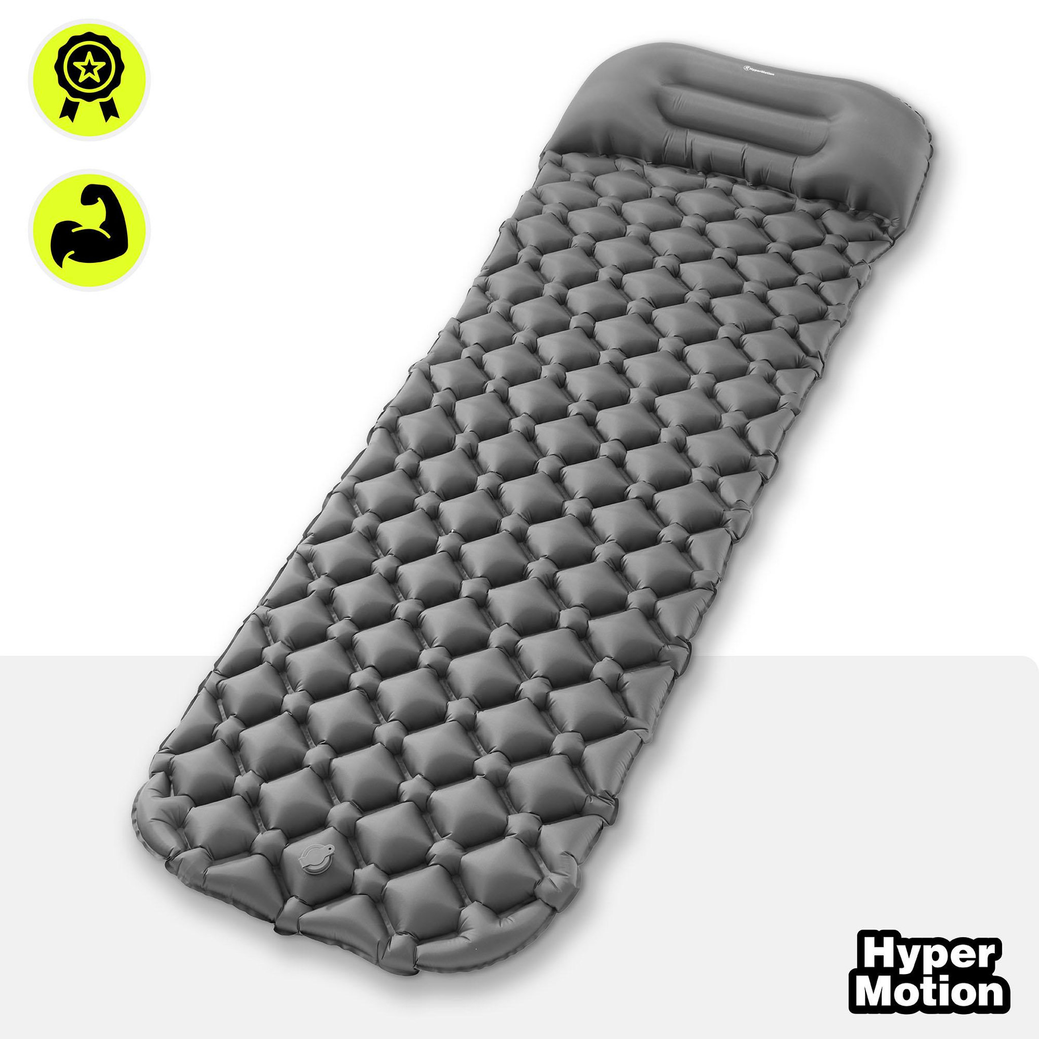 Voir la diapositive 4 : HYPERMOTION Matelas gonflable de camping HyperMotion Campmat 190 x 56 cm avec oreiller intégrés-