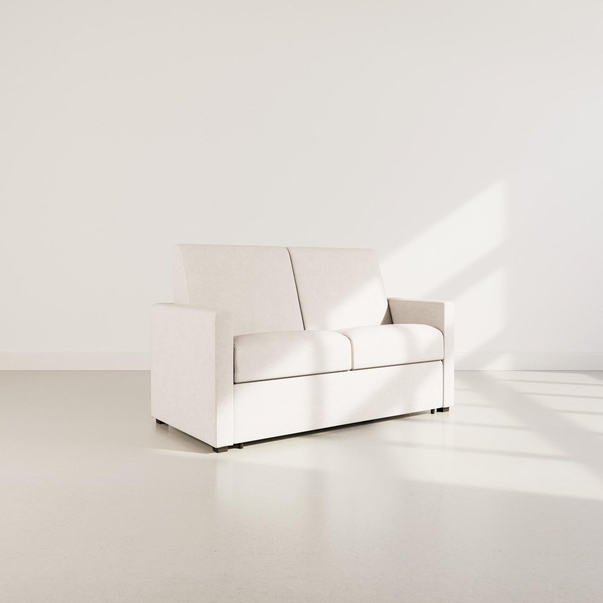 BEST MOBILIER Julia - canapé 3 places convertible express couchage quotidien 140 cm matelas 14 cm en tissu