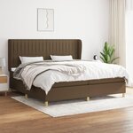 VIDAXL Sommier a lattes de lit avec matelas Marron fonce 200x200 cm