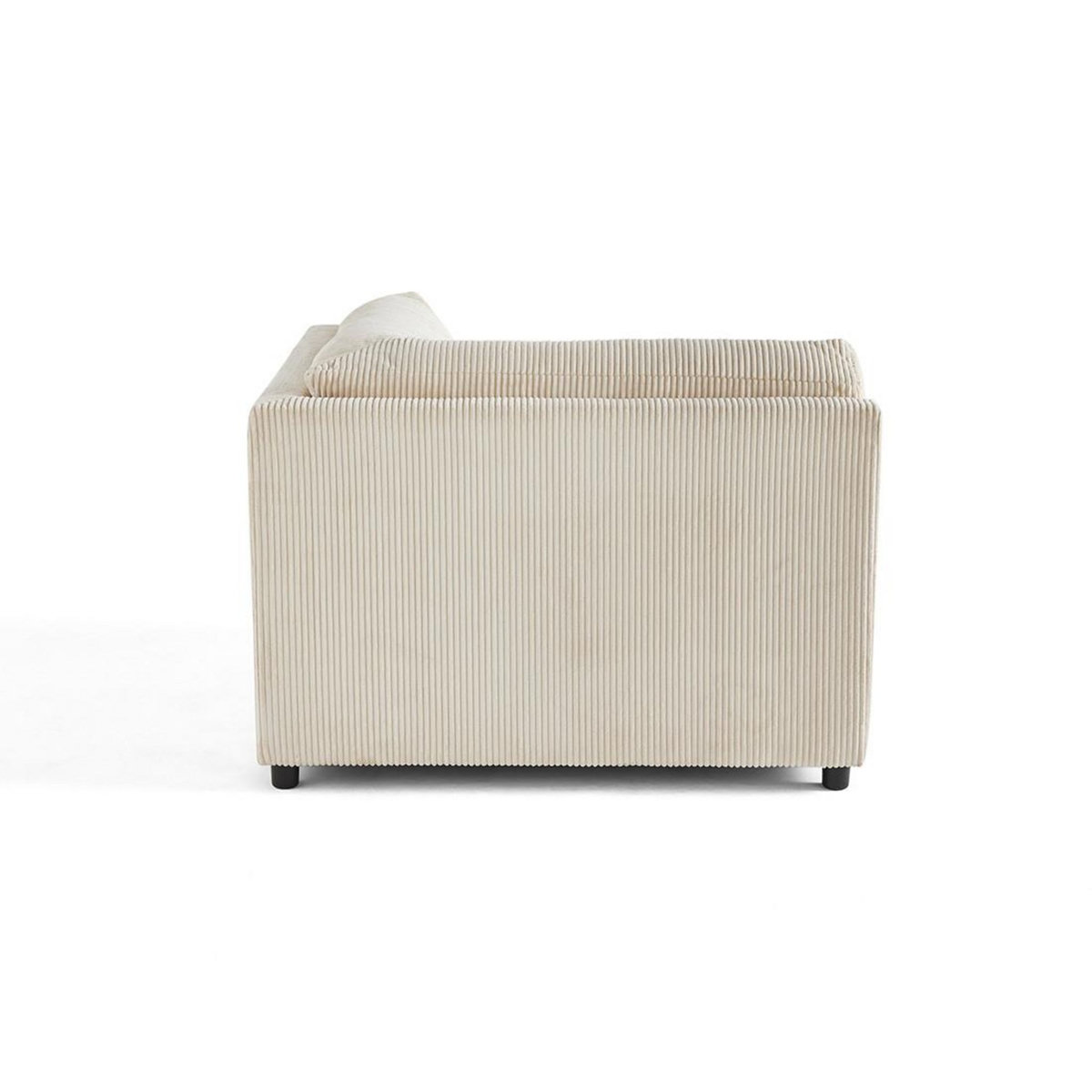 LISA DESIGN Garance - module d'assise d'angle réversible - en velours côtelé