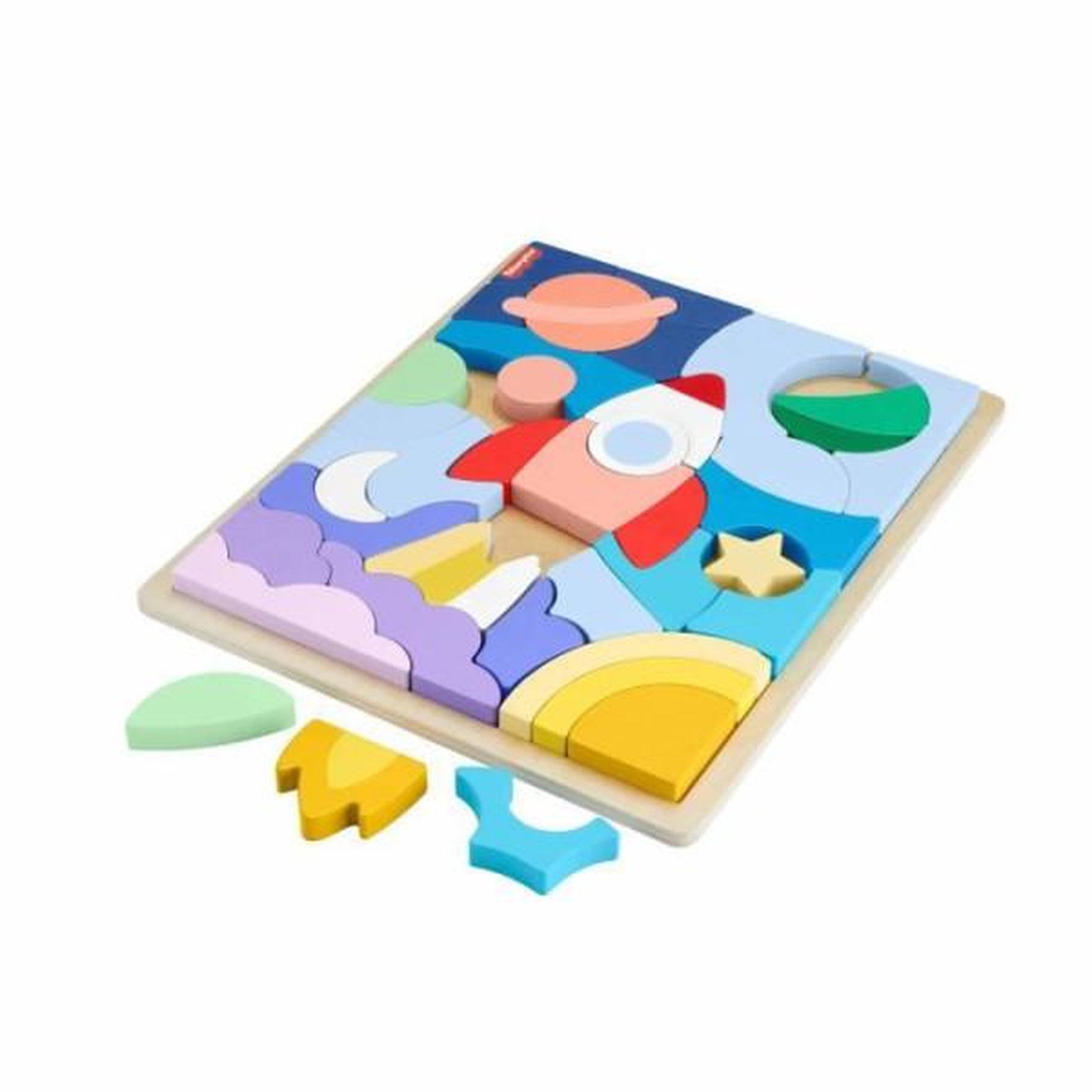 FISHER PRICE FISHER-PRICE Puzzle en Bois L'Espace-Puzzle 42 pieces pour les petits - Fisher-Price - HXY42