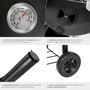 Voir la diapositive 5 : tectake Barbecue charbon avec thermomètre équipé de 2 roues pour un piètement stable noir