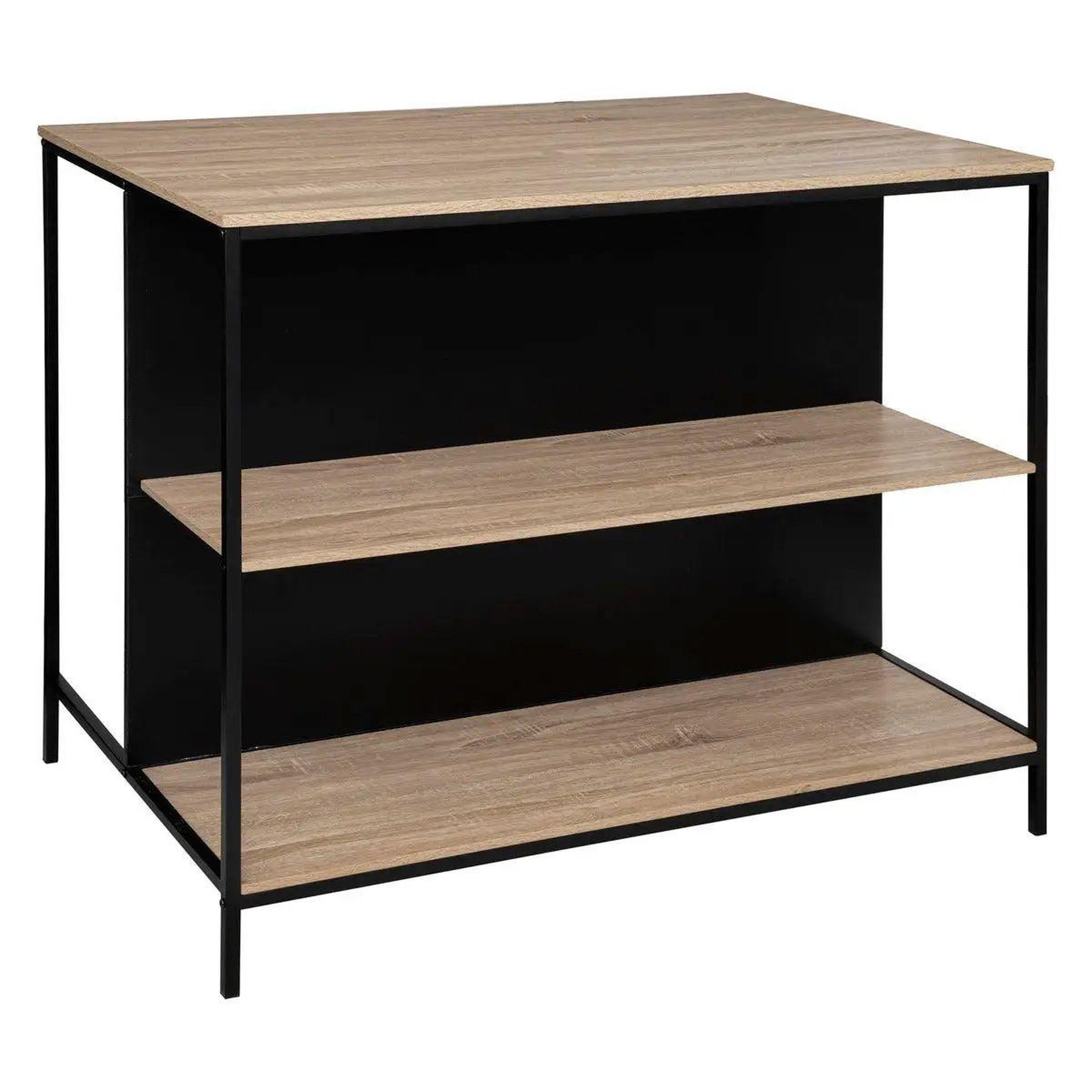 FIVE Ilot de cuisine design  aliaj  115cm naturel & noir