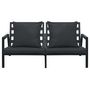 Voir la diapositive 5 : VIDAXL Salon de jardin 5 pcs avec coussins Aluminium Gris fonce