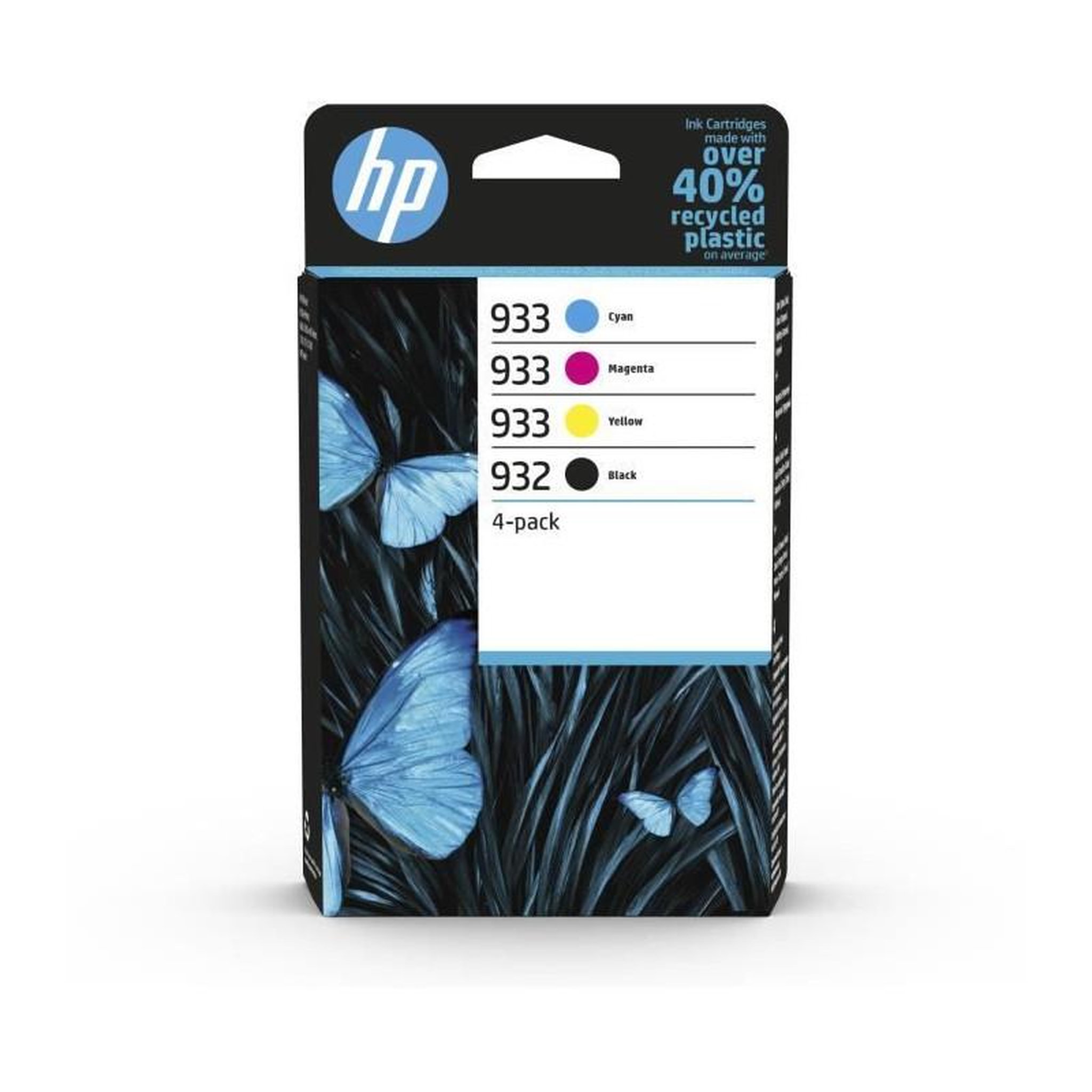 HP Pack de 4 cartouches d'encre Authentiques Noir, Cyan, Magenta, Jaune 932/933 6ZC71AE - HP -
