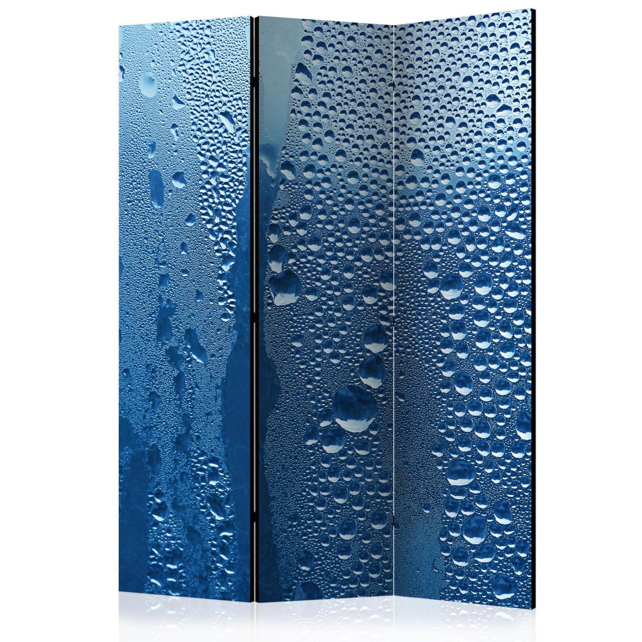Paris Prix Paravent 3 volets  water drops on blue glass  135x172cm