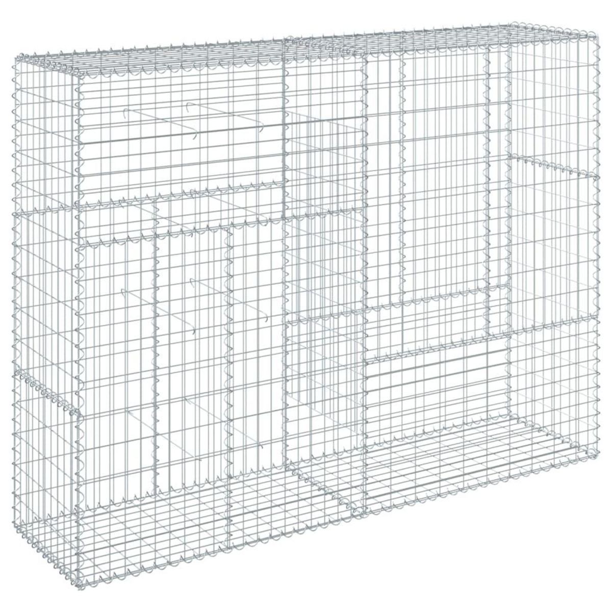 VIDAXL Panier gabion avec couvercle 200x50x150 cm fer galvanise