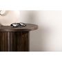 Voir la diapositive 5 : Paris Prix Table d'Appoint Design Nervuré  Bianca  65cm Marron