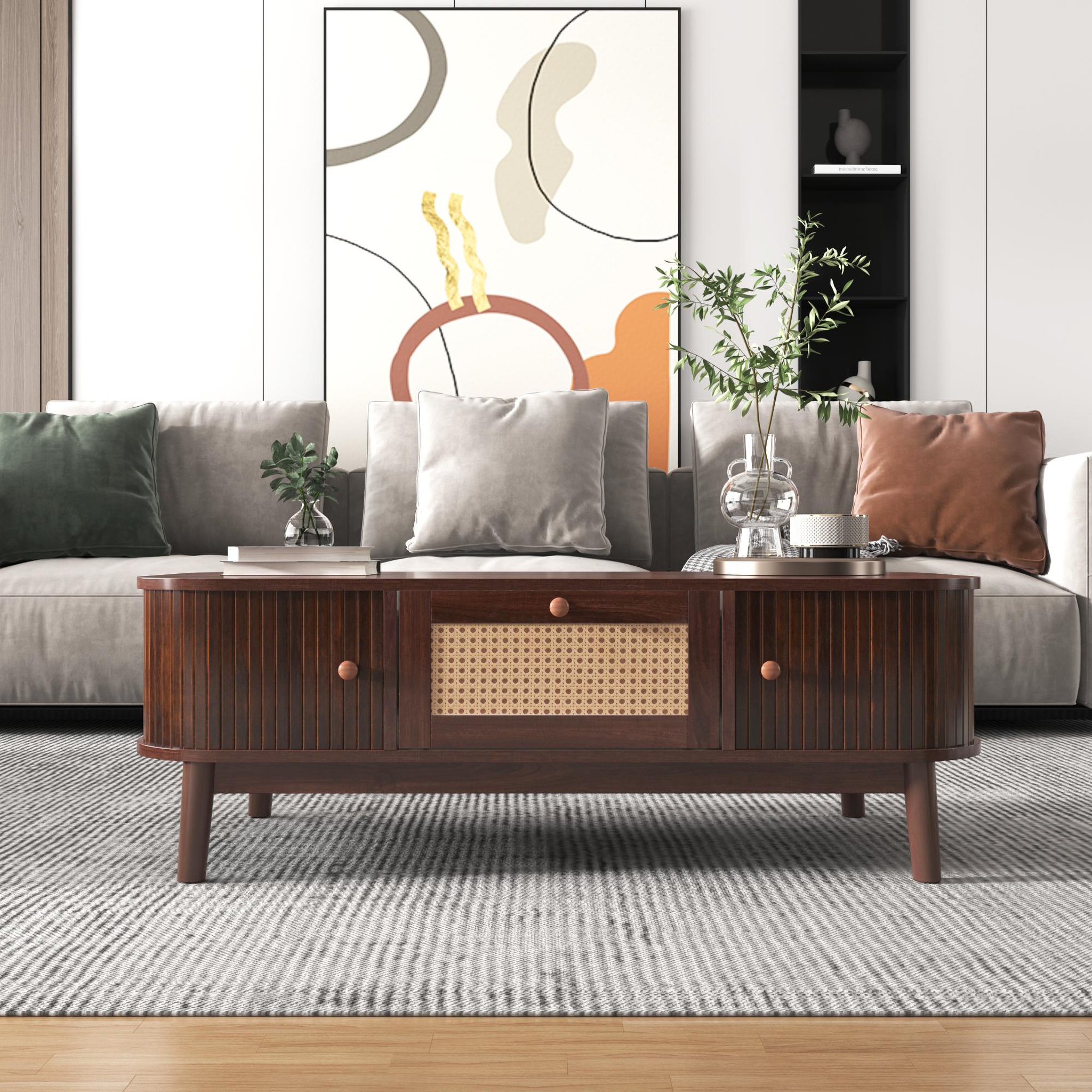 Voir la diapositive 2 : MERAX Table Basse 100 Cm Avec 1 Tiroir