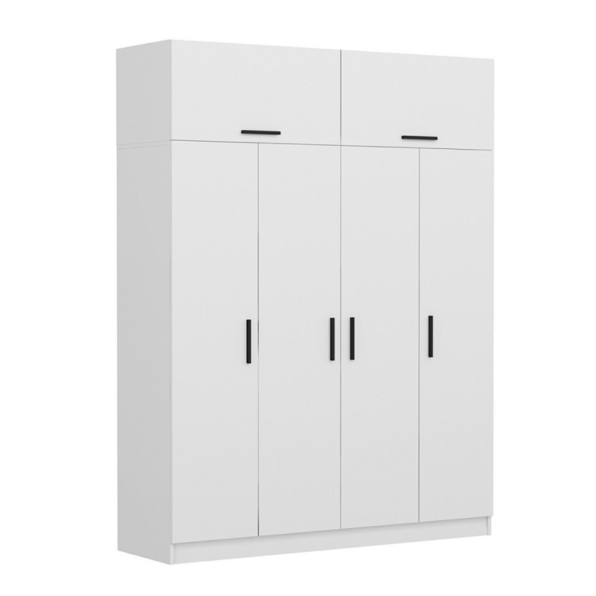 CONCEPT USINE Dressing avec étagères et penderie 15 espaces de stockage blanc FOCH