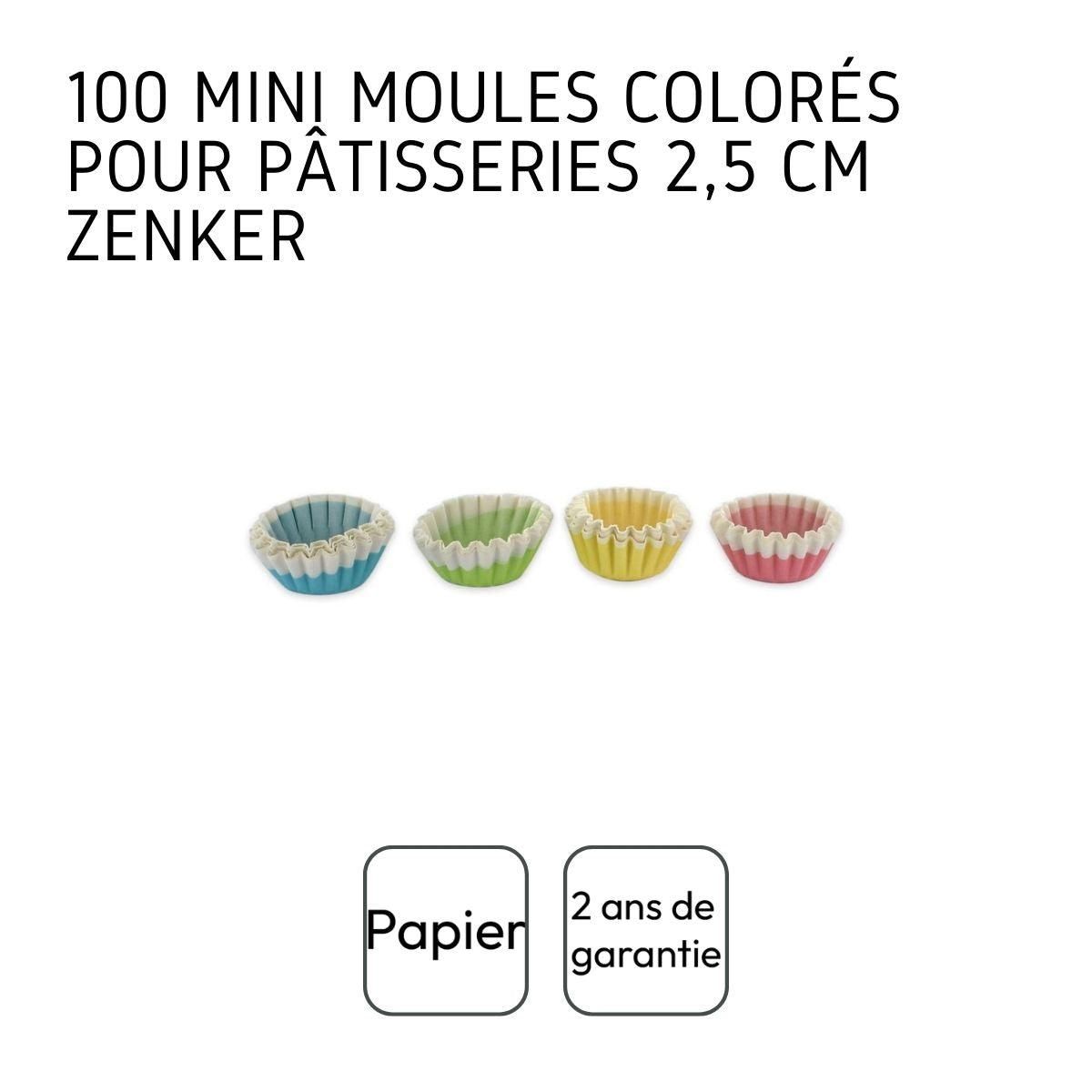 ZENKER Lot de 100 barquettes alimentaires en papier 2,5 cm Zenker Smart pastry