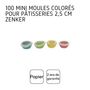Voir la diapositive 4 : ZENKER Lot de 100 barquettes alimentaires en papier 2,5 cm Zenker Smart pastry