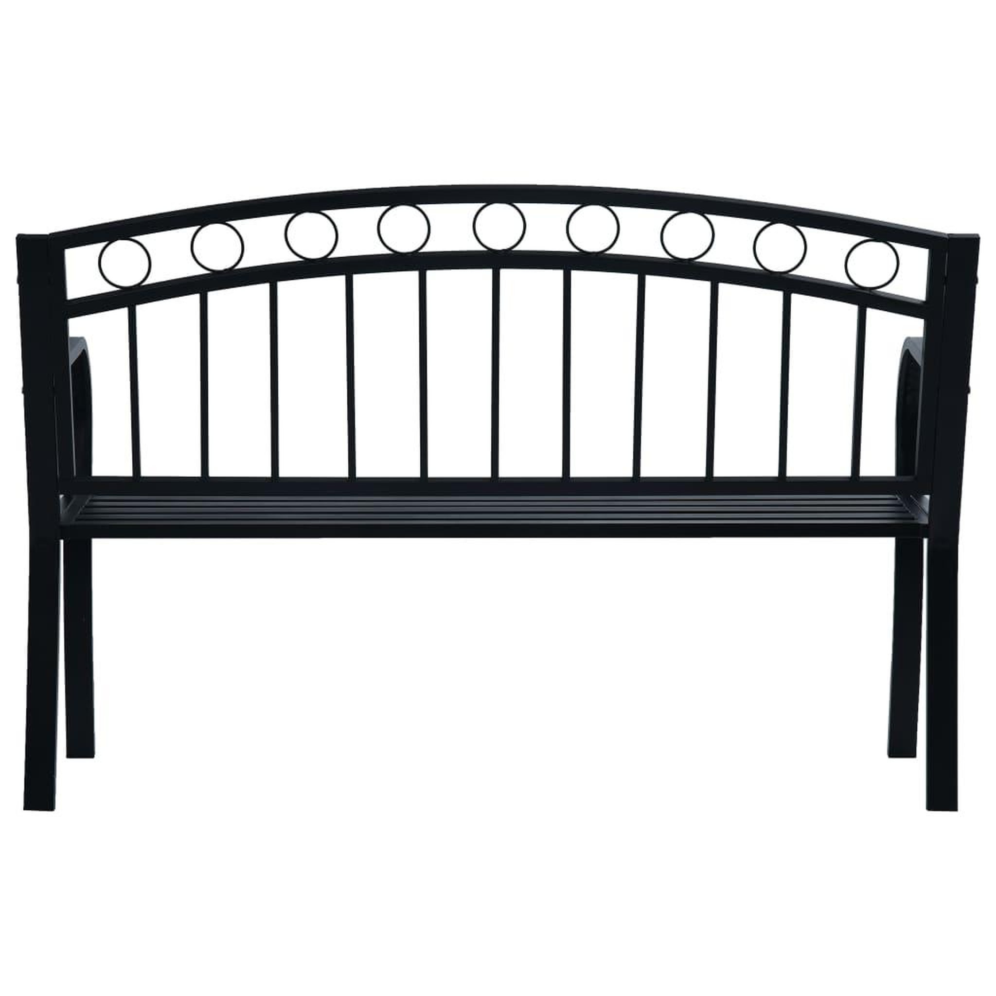 Voir la diapositive 4 : VIDAXL Banc de jardin 125 cm Noir Acier