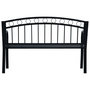 Voir la diapositive 4 : VIDAXL Banc de jardin 125 cm Noir Acier
