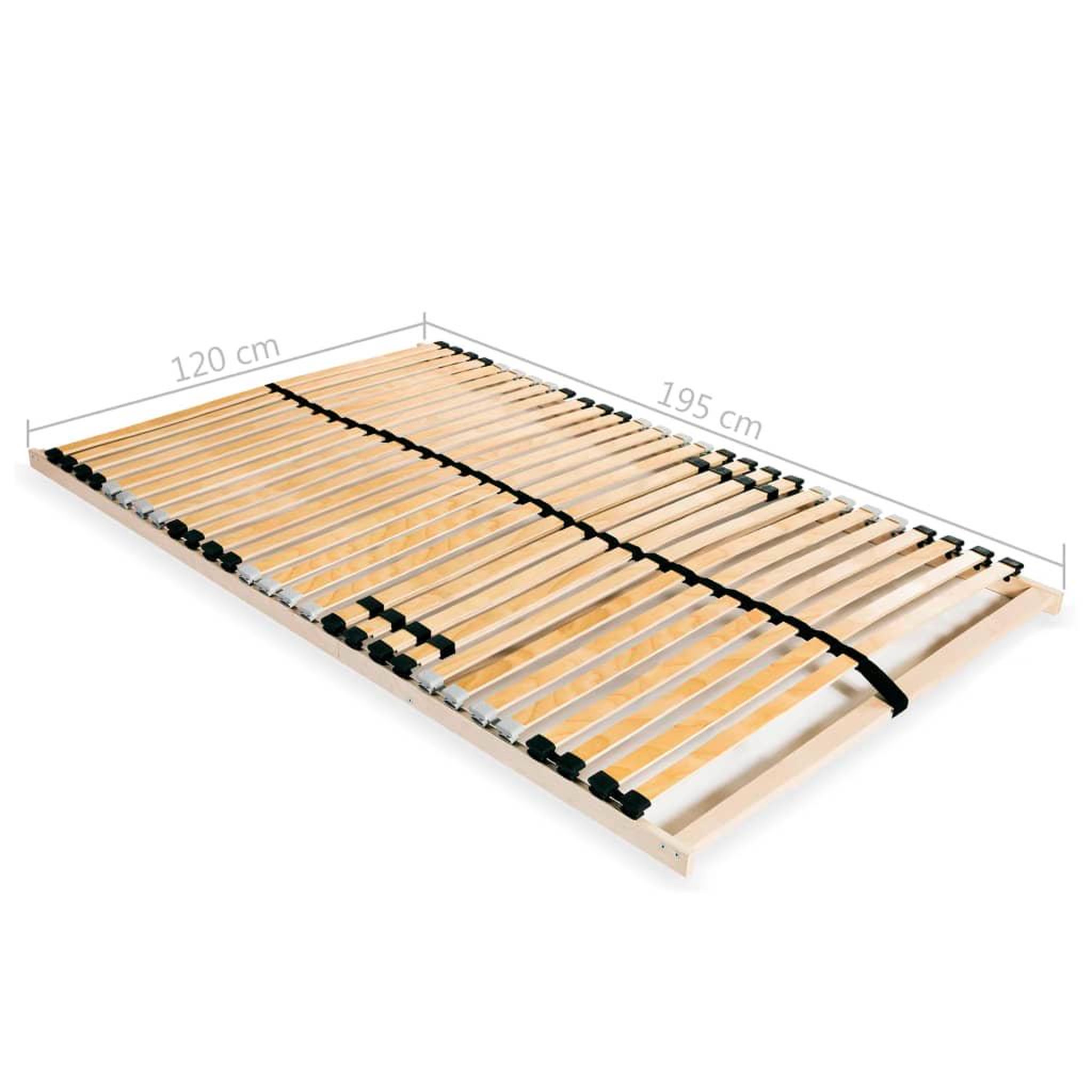Voir la diapositive 6 : VIDAXL Sommier a lattes sans matelas avec 28 lattes 7 zones 120x200 cm