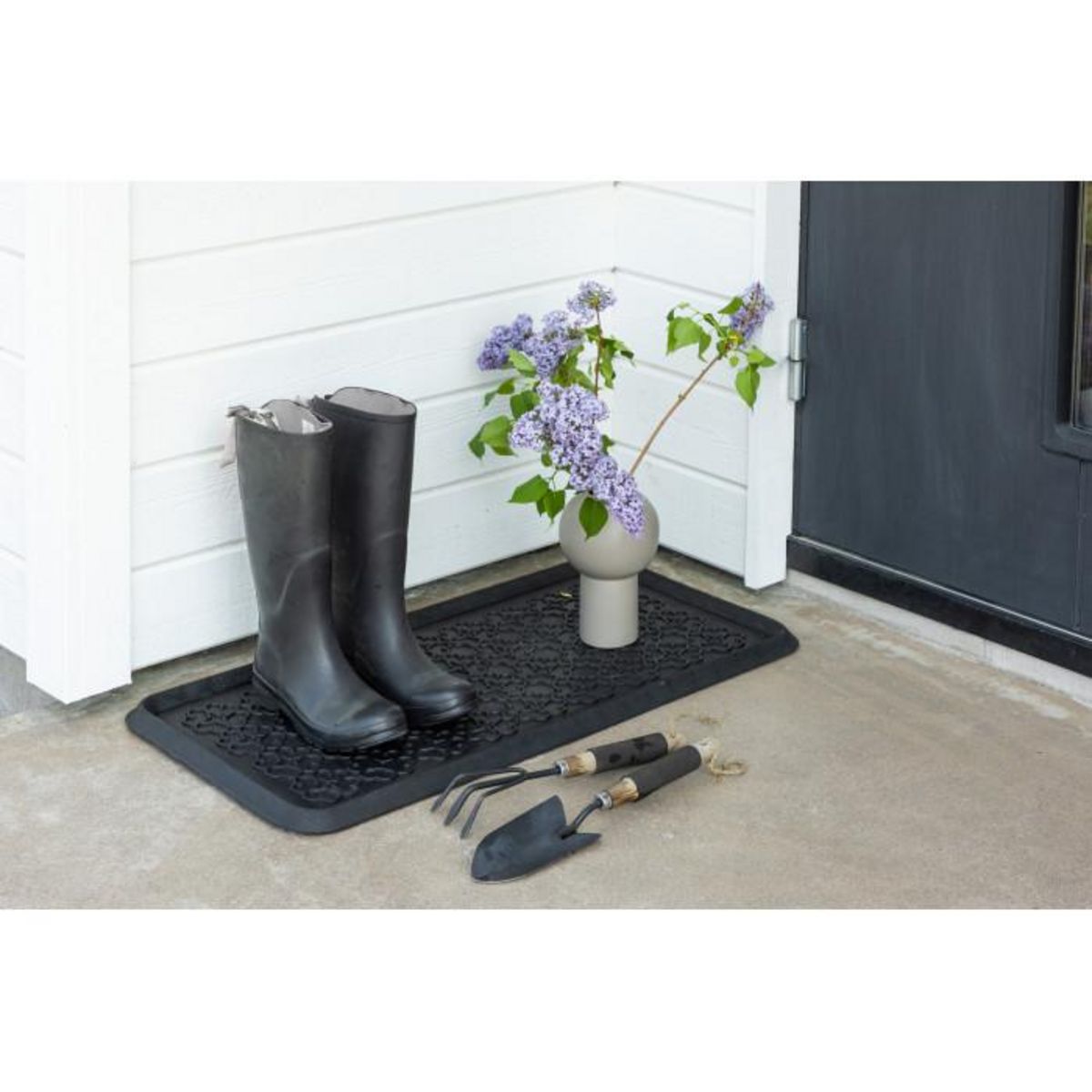 Paris Prix Paillasson en Caoutchouc  Gunnar  45x75cm Noir