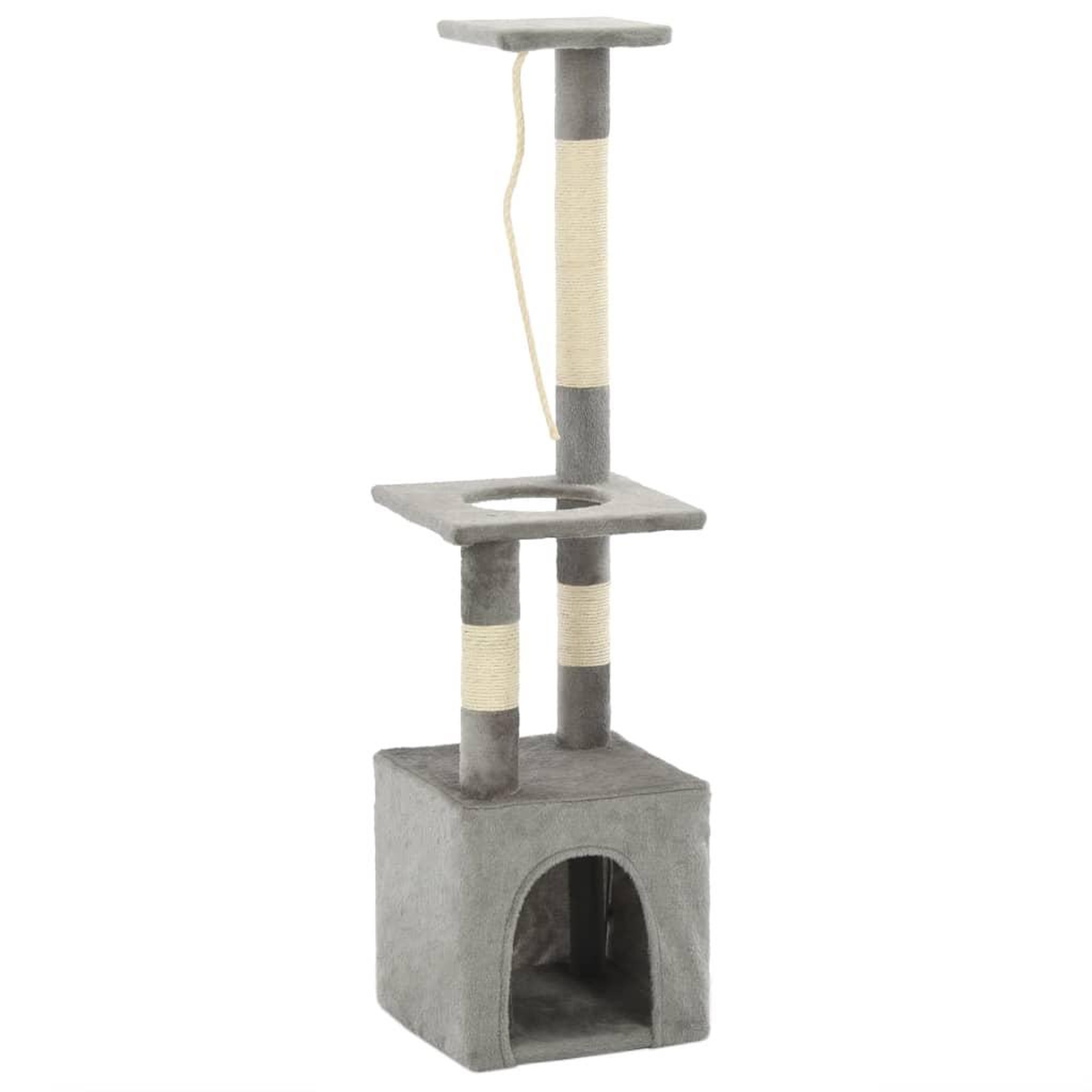 Voir la diapositive 3 : VIDAXL Arbre a chat avec griffoirs en sisal 109 cm Gris
