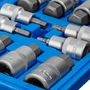 Voir la diapositive 4 : tectake Jeu de clés à douille à six pans creux 12 pièces 1/2 pouce bleu