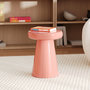 Voir la diapositive 2 : Rendez vous déco Table d'appoint ronde en métal rose D40 cm-Adélie
