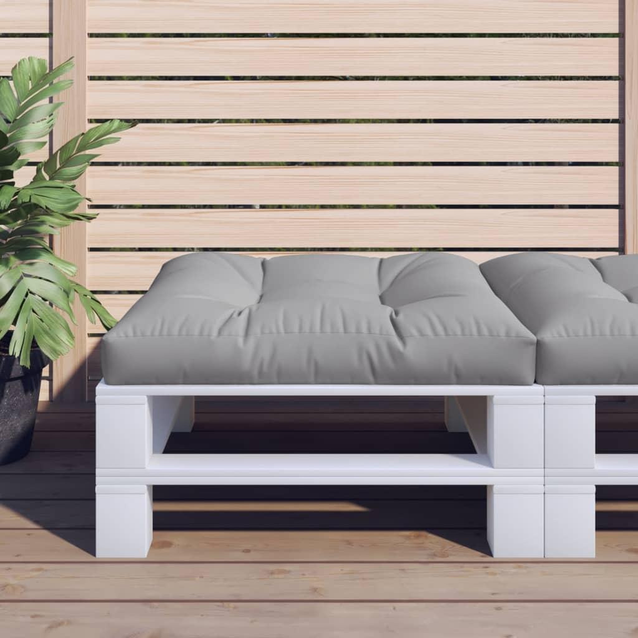 VIDAXL Coussin de palette gris 70x70x12 cm tissu