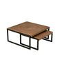 Voir la diapositive 6 : Paris Prix Lot de 2 Tables Basses Gigognes  Chalet  85cm Naturel
