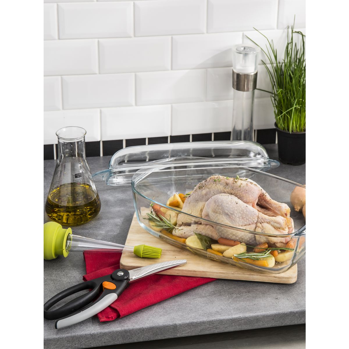 PYREX Cocotte rectangle 6.5 L ESSENTIAL