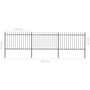 Voir la diapositive 5 : VIDAXL Cloture de jardin avec dessus en lance Acier 5,1 x 1,2 m Noir