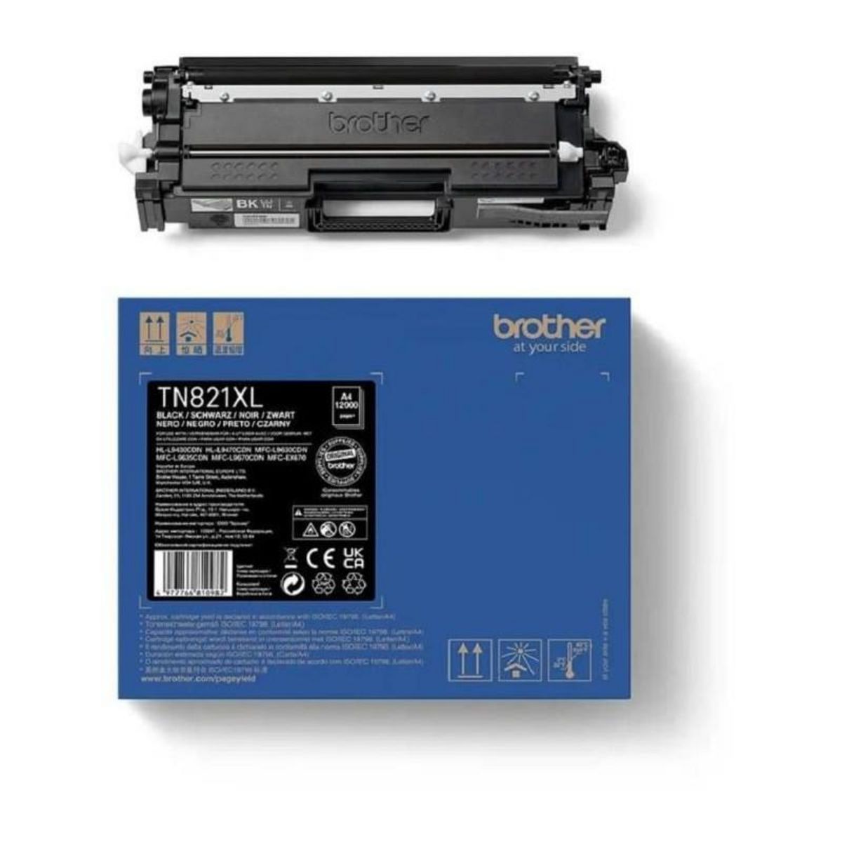 Brother Toner noir - BROTHER - TN821XLBK - 12 000 pages