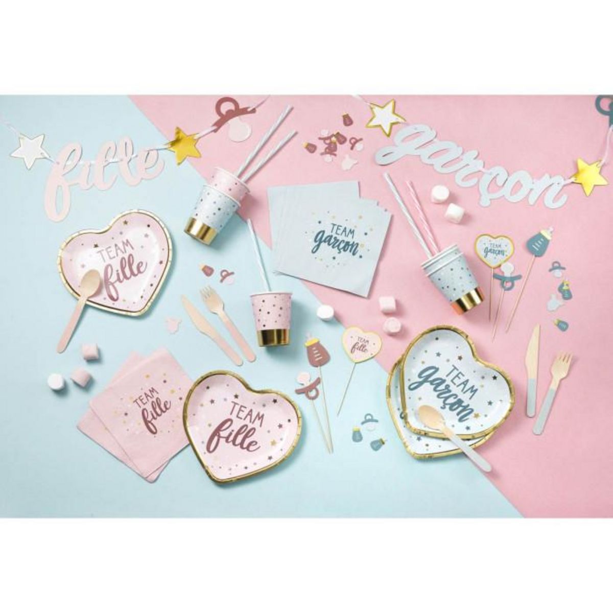 Paris Prix Lot de 20 Serviettes en Papier  Team Fille  33x33cm Rose