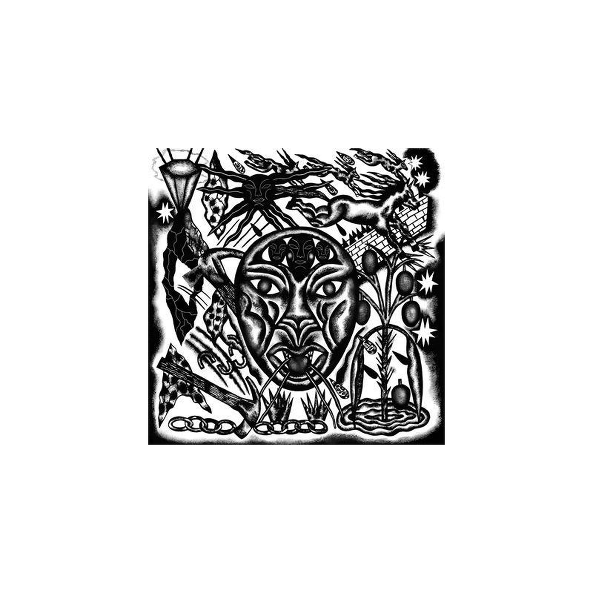 Vinyle ubuntu time black man noir et blanc avec pochette illustrée détaillée