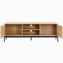 Voir la diapositive 5 : HOMIFAB Meuble TV 2 portes effet bois 160 cm - Talia