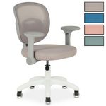 IDIMEX Chaise de bureau enfant AMELIA réglable en tissu mesh. Coloris disponibles : Vert, Rose