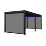 Voir la diapositive 1 : SWEEEK Pergola bioclimatique motorisée aluminium 6x3m LED + 4 stores 3m Triomphe