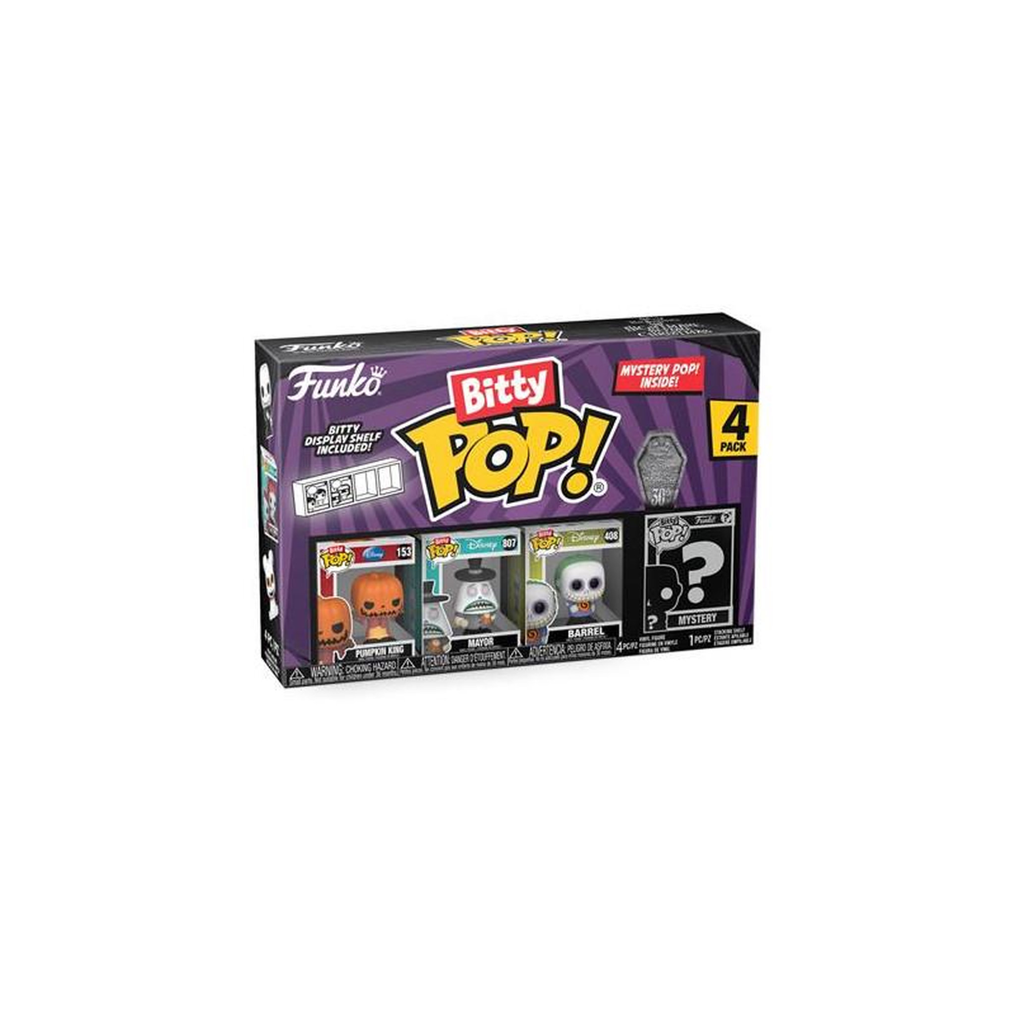 Funko Pack 4 figurines Funko Bitty Pop The Nightmare before Christmas Pumpkin Jack