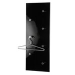 Paris Prix Patère Murale 7 Crochets  Acier  80cm Noir & Chromé