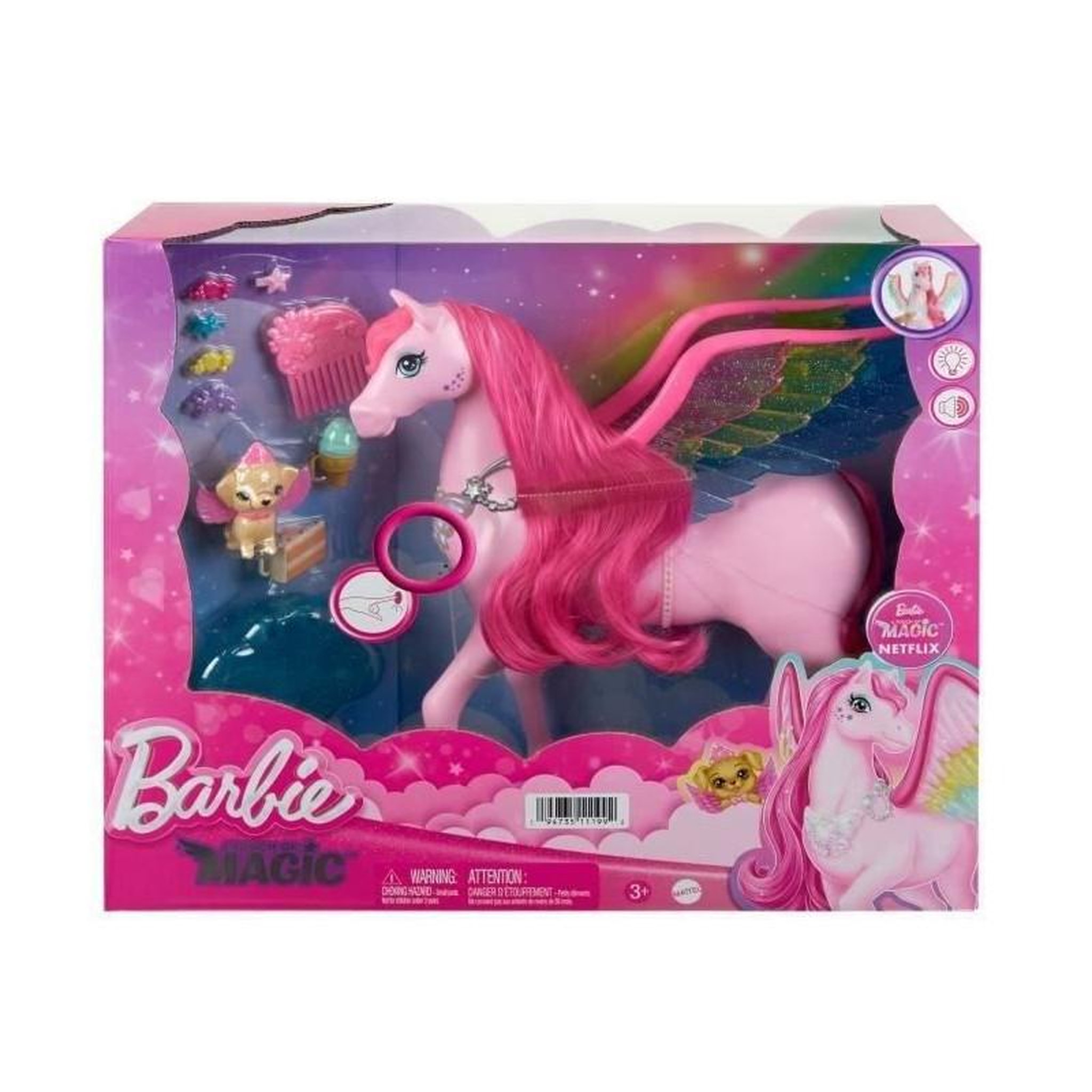 BARBIE PEGASE SONS ET LUMIERES - BARBIE - HLC40 - POUPEE MANNEQUIN BARBIE