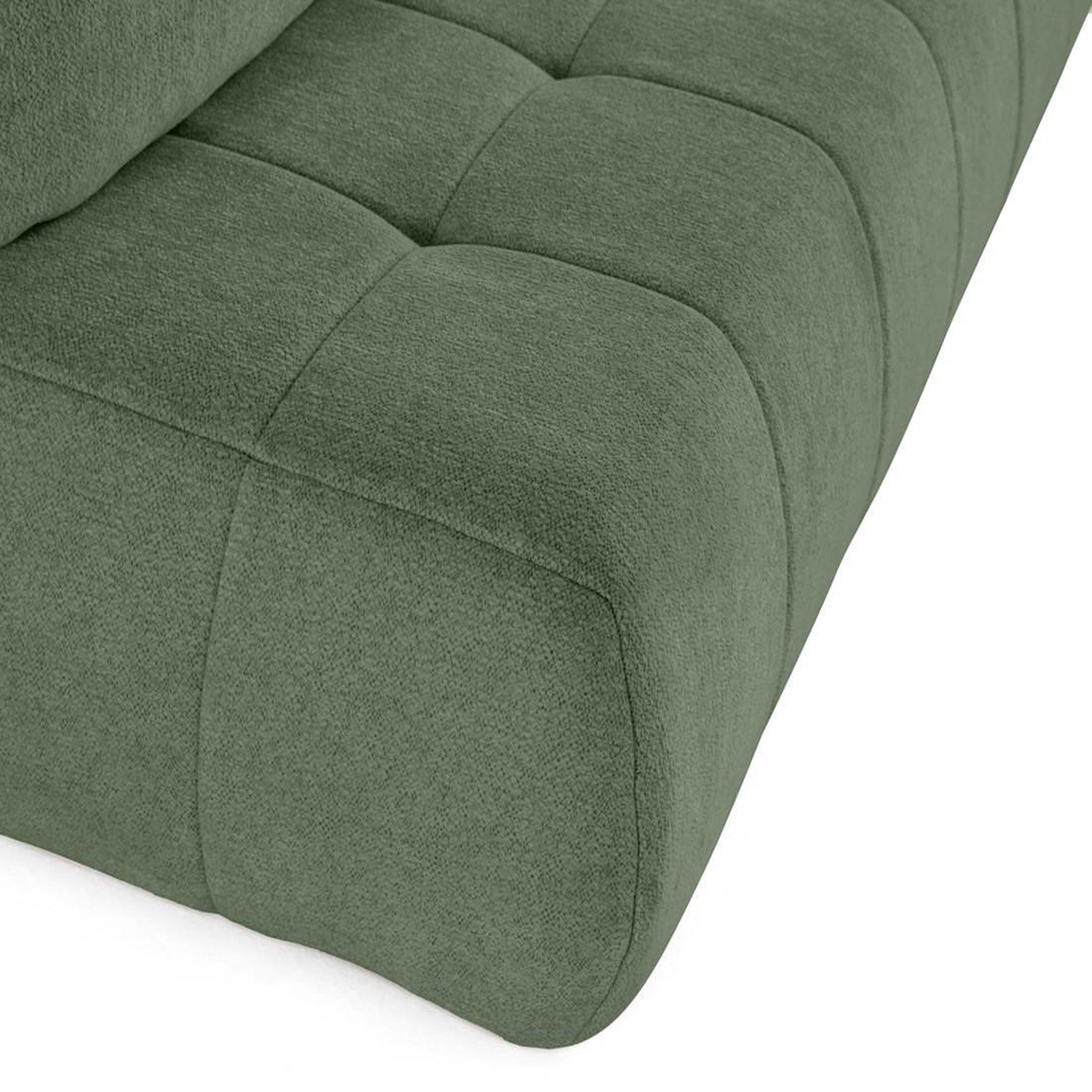 Voir la diapositive 5 : BEST MOBILIER Bowie - canapé 3 places convertible coffre + coussin rond inclus en tissu texturé