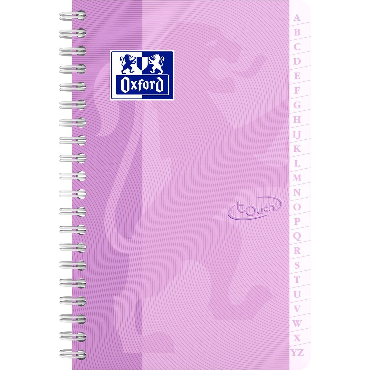 OXFORD Répertoire 11x17cm 100 pages à spirale petits carreaux 5x5 violet pastel