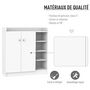 Voir la diapositive 6 : HOMCOM Armoire / etagere / meuble a chaussures très pratique en panneaux de particules blanc