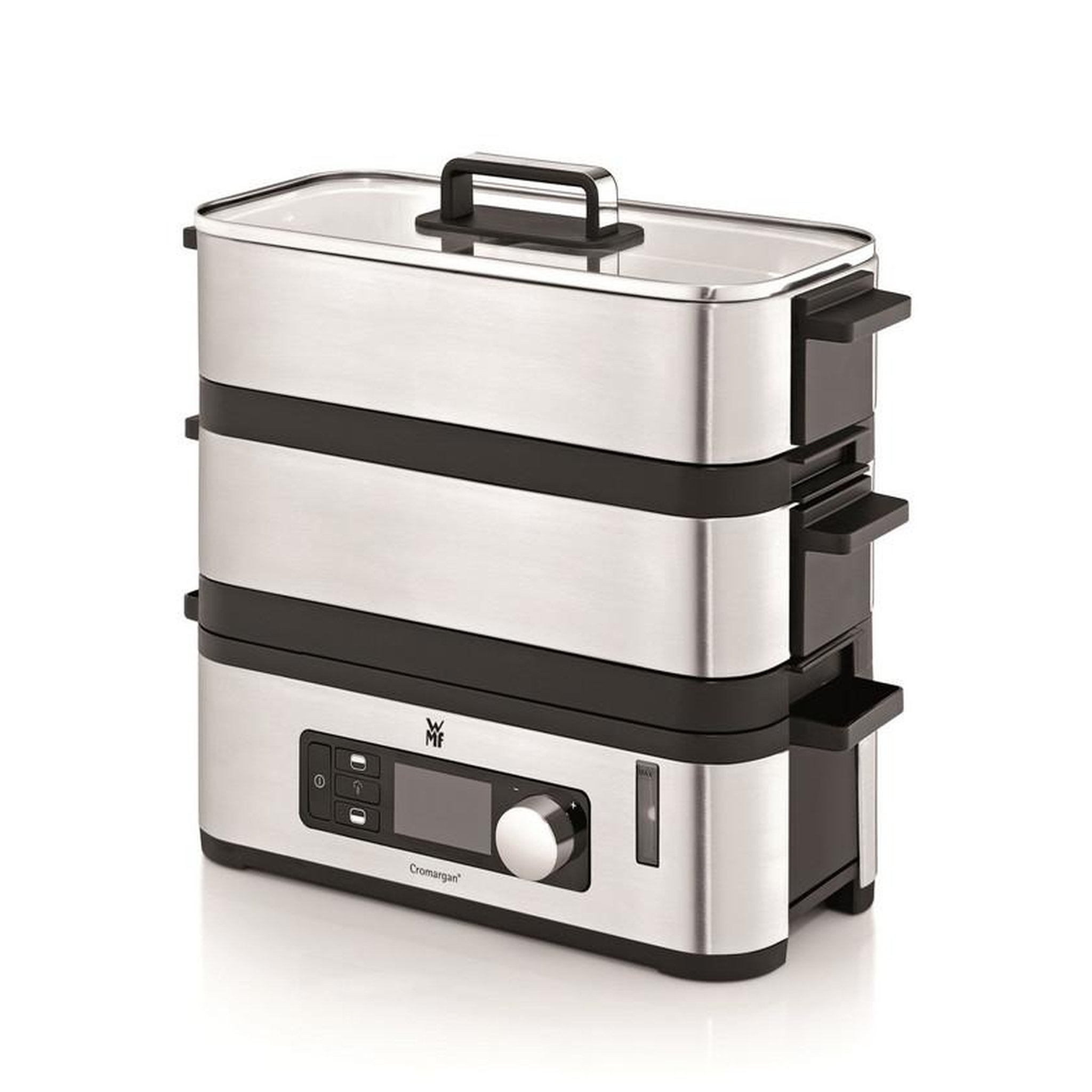 Voir la diapositive 1 : WMF Cuiseur vapeur 2 paniers 900w - 0415090011