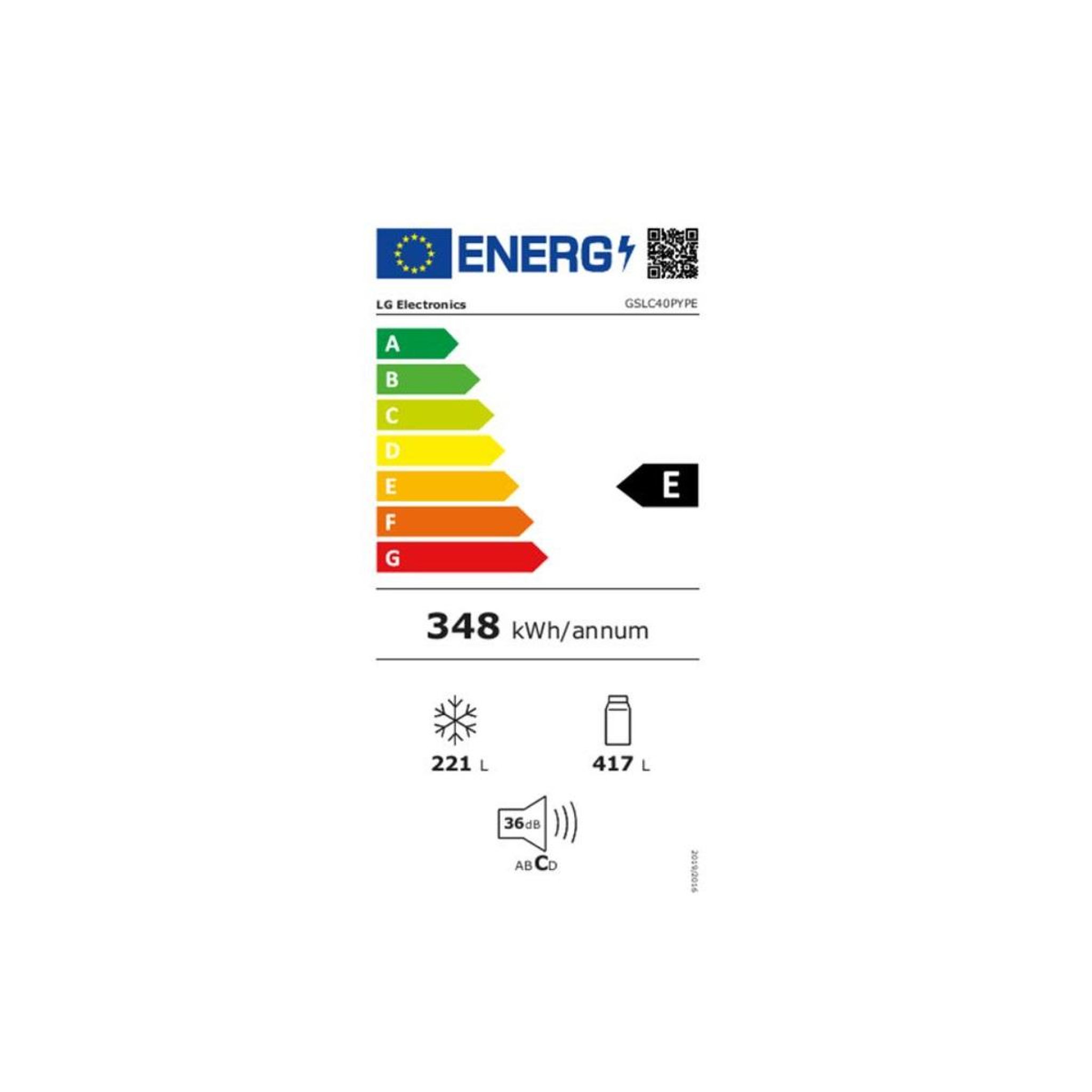 Voir la diapositive 2 : LG Réfrigérateur américain 91.3cm 638l nofrost - gslc40pype