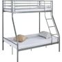 Voir la diapositive 1 : Habitat et Jardin Lit superposé en métal  Leo  Sommiers inclus - 90/140 x 190 cm - Gris
