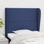 Voir la diapositive 1 : VIDAXL Tete de lit avec oreilles Bleu 103x23x118/128 cm Tissu