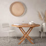 Voir la diapositive 3 : Paris Prix Table de Jardin Ronde  Kenya  120cm Naturel